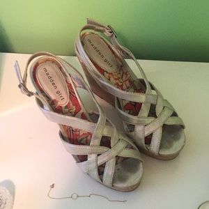 Madden girl silver wedges